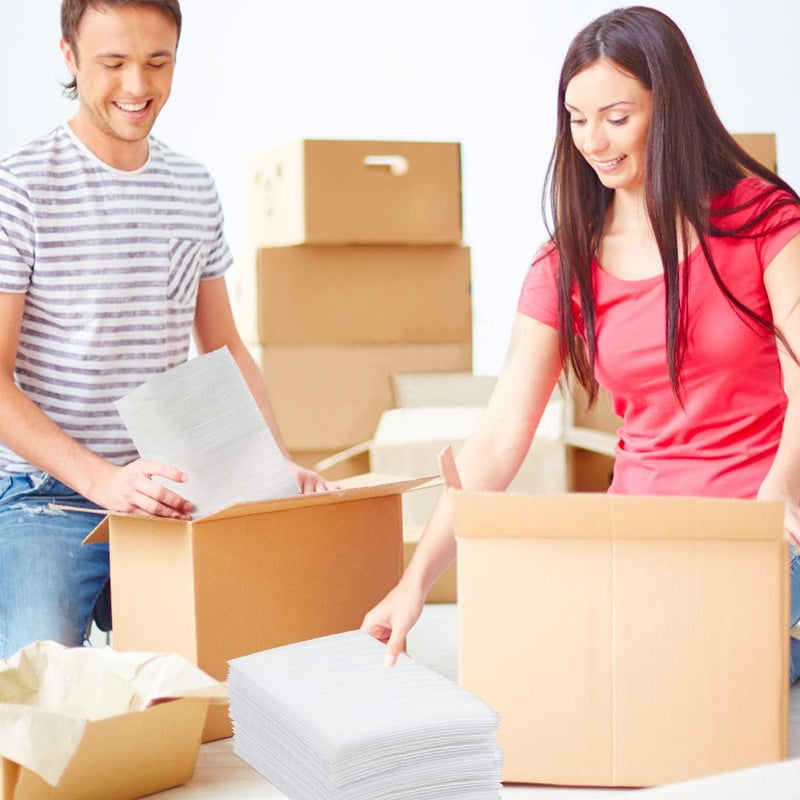 KASTWAVE Foam Wrap Sheets Cushion Foam,100 Pack Foam Wrap Sheets Cushioning For Moving, Shipping, Packaging, Storage-Safely Cushion Wrap For Dishes, Furniture, Glasses, Plates, Cups (12X 8 Inch) - Image 2