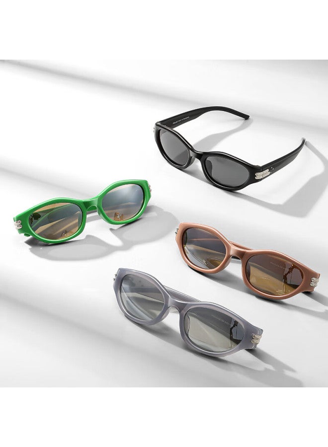 Pulais Sungl For Men And Women, Polarized Retro Modern Cat-eye Narrow Frame Uv Protection Sungl