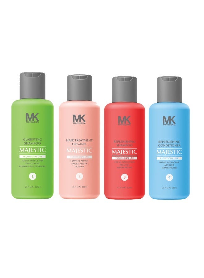 MAJESTIC MK PROFESSIONAL KERATIN Organic Hair Treatment Complete Kit, 125 ml - Image 1