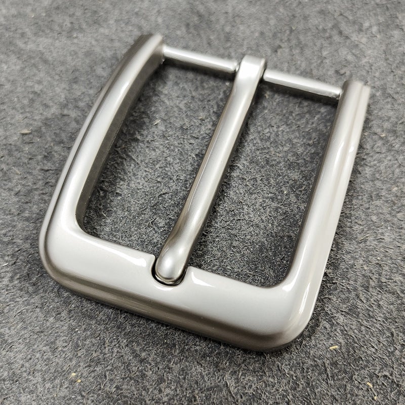 Mens Pin-style Zinc Alloy Belt Buckle Luxury 4.0cm Metal Head Pearl Lat 
