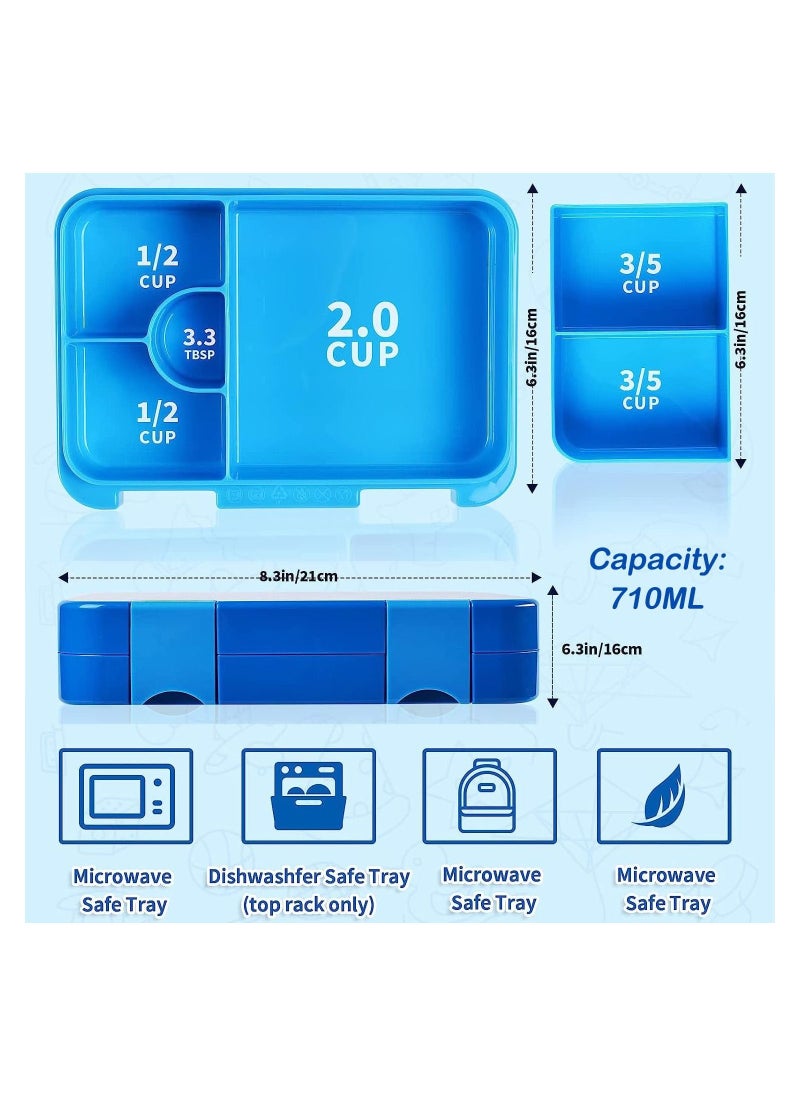 Bento Boxes for Kids and Toddlers,710ml Bento Lunch Box with 6 Compartments,Blue - pzsku/ZDFDF7B14ACCF0372A2DEZ/45/_/1685093656/65f6fb1b-cfeb-47ea-b59d-63790545bd5f