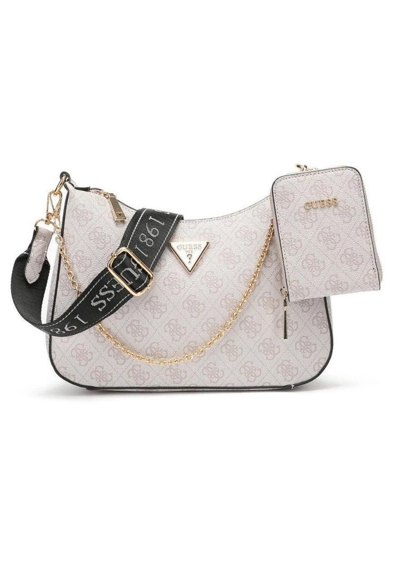 Guess Women's Signature 4G Logo Shoulder Bag with Branded Strap & Detachable Pouch