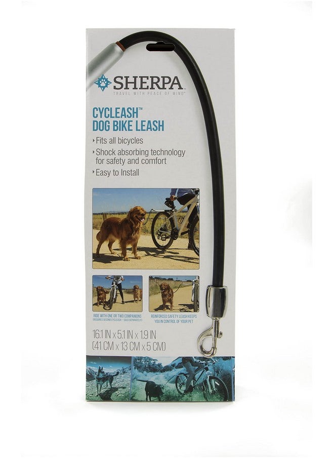 شيربا مقود دراجة للكلاب من Sherpa Cycleash بتقنية TPR بدون صدمة - فضي، مقاس واحد  - Image 4