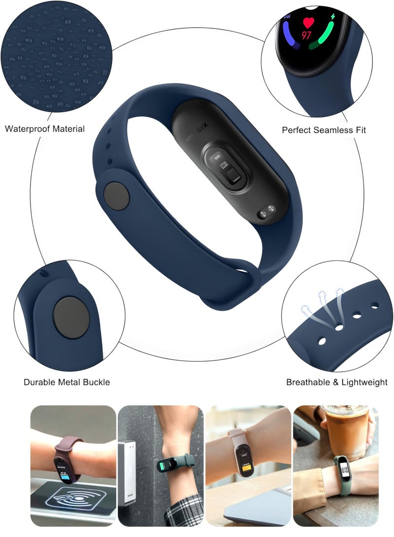 ساراونت 12 قطعة من حزام Mi band 7 - حزام بديل من السيليكون الناعم لـ Xiaomi Mi Band 7 - Image 4