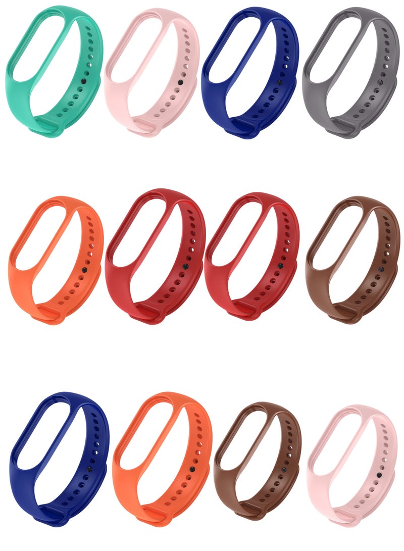 ساراونت 12 قطعة من حزام Mi band 7 - حزام بديل من السيليكون الناعم لـ Xiaomi Mi Band 7 - Image 1