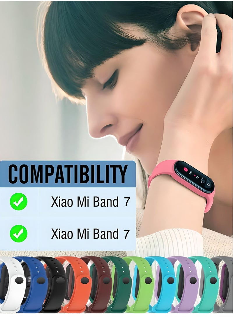 12 قطعة من حزام Mi band 7 - حزام بديل من السيليكون الناعم لـ Xiaomi Mi Band 7 - pzsku/ZDFDF982B7F0DF6FED409Z/45/_/1708720057/5ea24377-d606-455c-a5a6-e139cb97cd1a