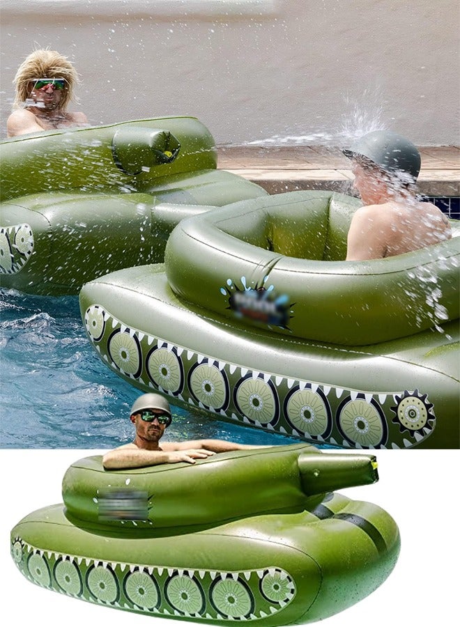 VUCATIN Inflatable Tank Pool Float Tank Swimming Pool Float With Water Cannon Outdoor Water Toy with Squirt Water Gun for Kids and Adults in Summer Swimming Pool Party - Image 1