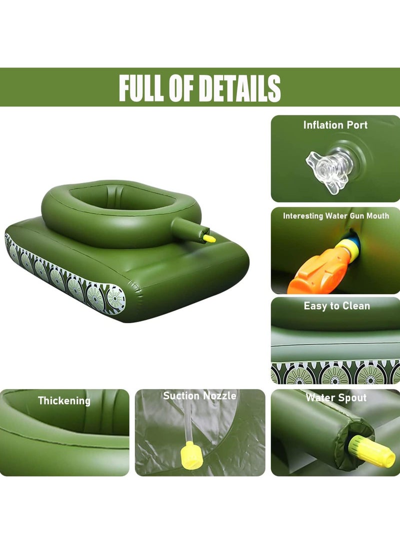VUCATIN Inflatable Tank Pool Float Tank Swimming Pool Float With Water Cannon Outdoor Water Toy with Squirt Water Gun for Kids and Adults in Summer Swimming Pool Party - Image 2