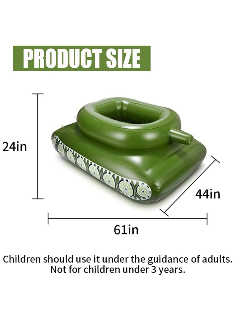 VUCATIN Inflatable Tank Pool Float Tank Swimming Pool Float With Water Cannon Outdoor Water Toy with Squirt Water Gun for Kids and Adults in Summer Swimming Pool Party - Image 3