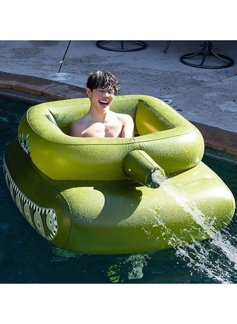 VUCATIN Inflatable Tank Pool Float Tank Swimming Pool Float With Water Cannon Outdoor Water Toy with Squirt Water Gun for Kids and Adults in Summer Swimming Pool Party - Image 4