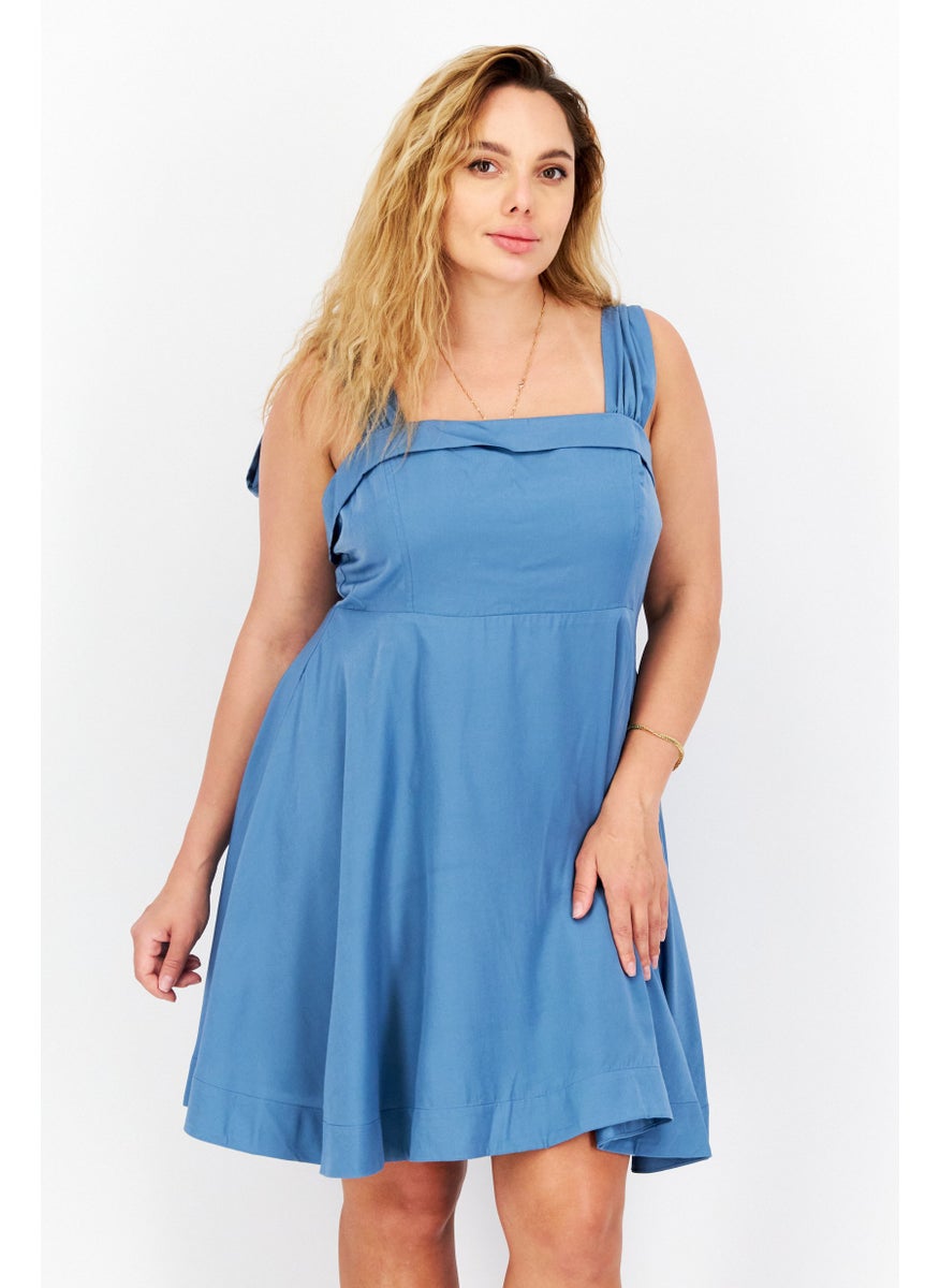 Women Plain Mini Dress, Classic Blue - pzsku/ZDFDF9F0A29CE92186BA5Z/45/_/1726109232/84c8cc38-e26f-485d-9fa1-29d2bd59dfca