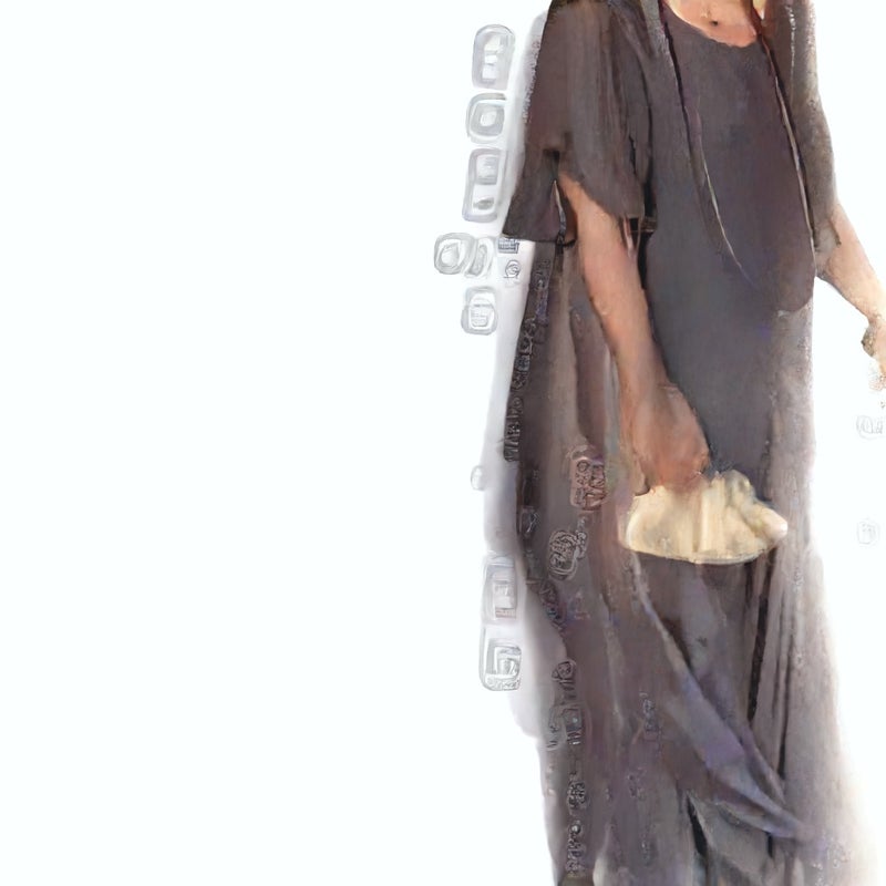 Long Irregular Top Loose Trousers Chiffon Suit Set - Image 5