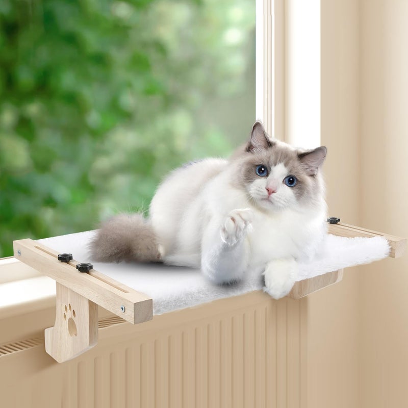 Yoeyang HEMWEE Cat Window Perch, Cat Window Hammock for Indoor Cats, Easy to Adjust & Assemble Large Cat Bed Seat for Windowsill, Bedside,Drawer and Cabinet - Image 1