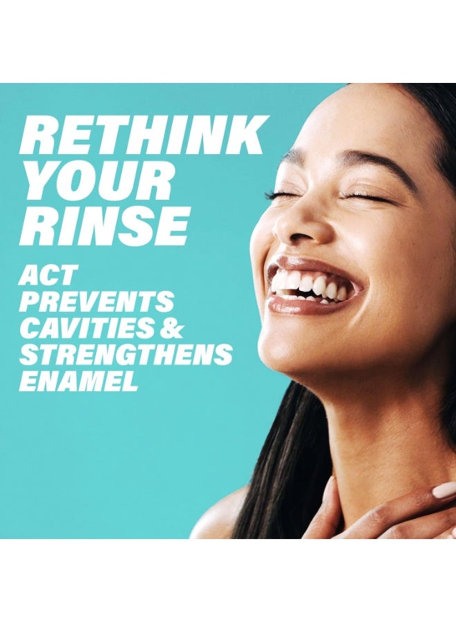 ACT Anticavity Zero Alcohol Fluoride Mouthwash 18 fl. oz., With Accurate Dosing Cup, Mint - Image 1