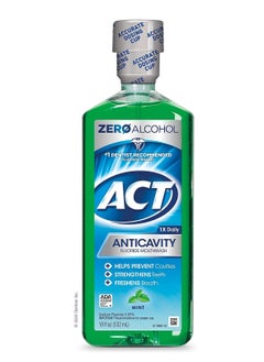 ACT Anticavity Zero Alcohol Fluoride Mouthwash 18 fl. oz., With Accurate Dosing Cup, Mint - pzsku/ZDFDFBA6F17C48AFF0714Z/45/_/1715182315/608b407a-b21b-4247-8a90-508539e479f8