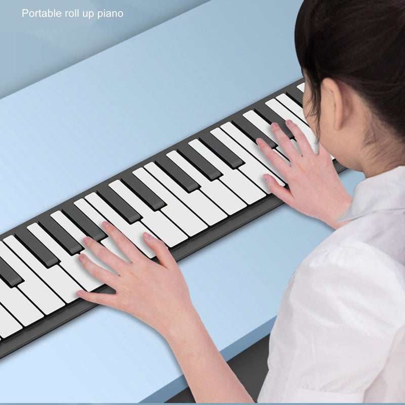 88 مفتاح لوحة مفاتيح بيانو محمولة قابلة للطي مع مكبرات صوت مدمجة و USB و MIDI وبلوتوث للمبتدئين - Image 4