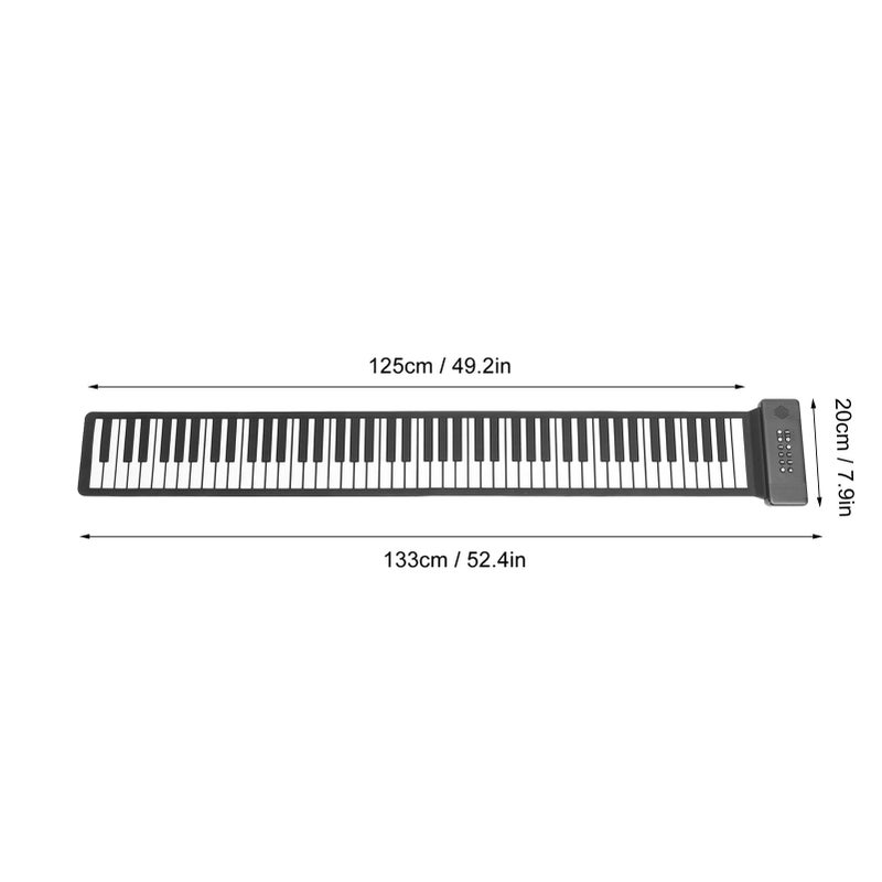 88 مفتاح لوحة مفاتيح بيانو محمولة قابلة للطي مع مكبرات صوت مدمجة و USB و MIDI وبلوتوث للمبتدئين - Image 5