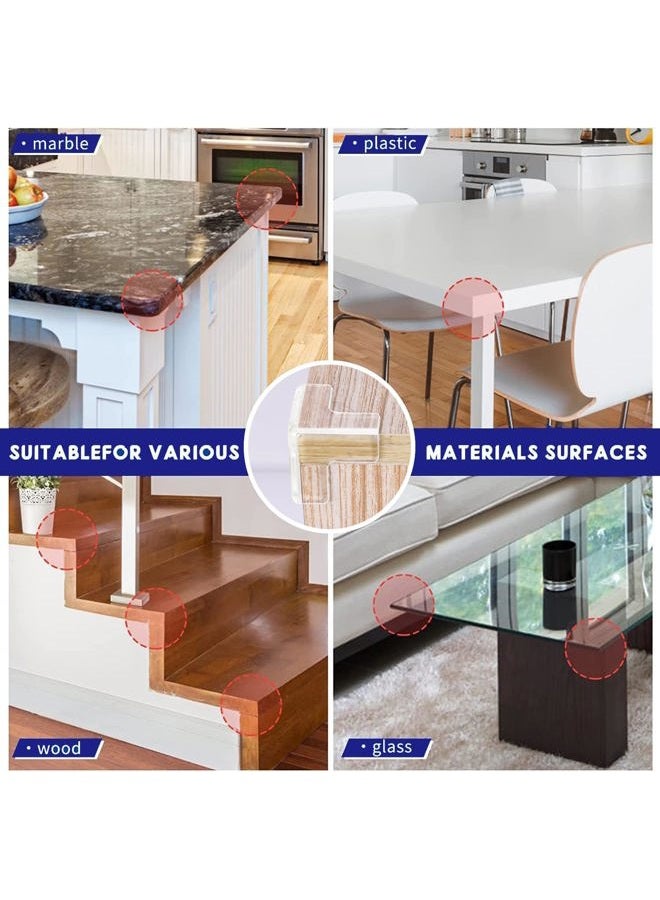 YIIFELL 16 T-Shape Corner Protectors for Baby Safety - Clear Furniture Guards, Covers for Table Corners - Baby Proof Corner Guards - Image 5
