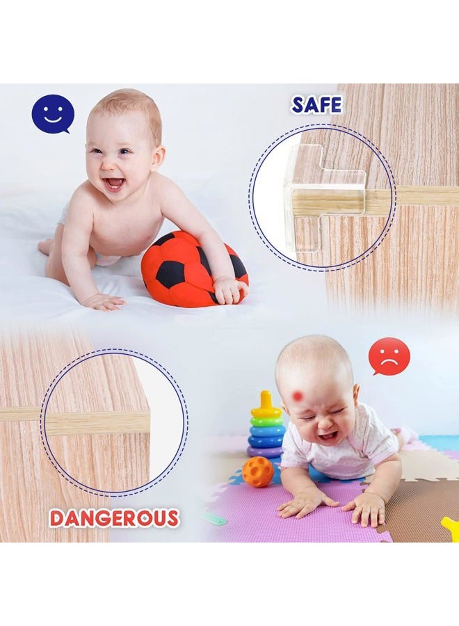 YIIFELL 16 T-Shape Corner Protectors for Baby Safety - Clear Furniture Guards, Covers for Table Corners - Baby Proof Corner Guards - Image 3