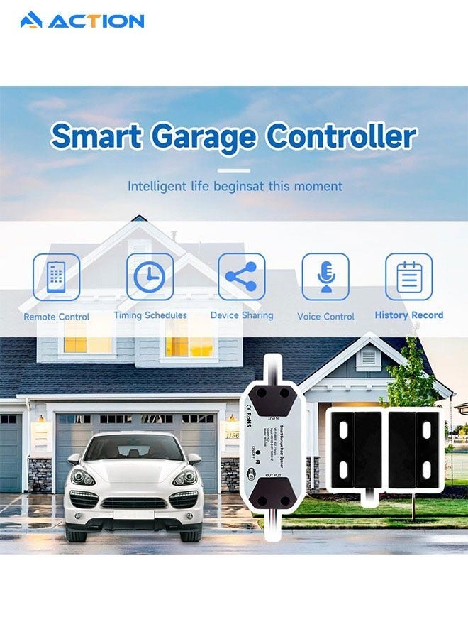 أكشن وحدة تحكم فتاحة باب مرآب ذكية بتبديل واي فاي للتحكم عبر التطبيق للاستخدام اليومي والأمان المنزلي - Image 2