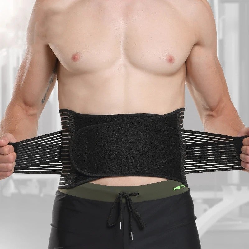 Bluejw Aofit Compression Lower Back Support Belt - Double Wrap Waist Trimmer Trainer for Pain Relief - Lumbar Brace for Women & Men - Image 4