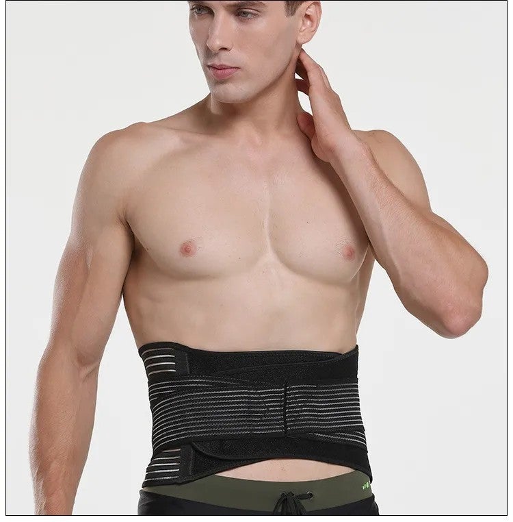 Bluejw Aofit Compression Lower Back Support Belt - Double Wrap Waist Trimmer Trainer for Pain Relief - Lumbar Brace for Women & Men - Image 3