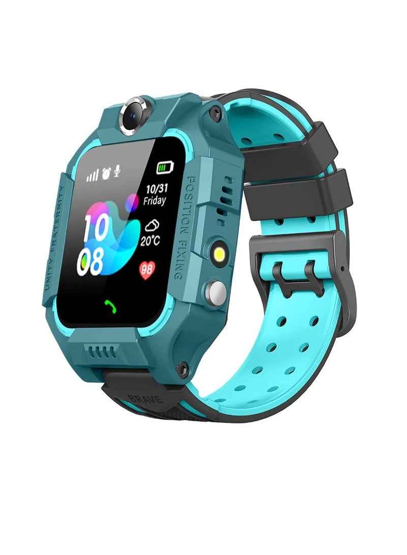 AROAQ Z6F Kids Smart Watch, IP67 Waterproof Wrist Smartwatch With SOS Voice Chat, Two Way Calling Kids Digital Wrist Watch, Durable Remote Photo Smartwatch With Flashlight And Camera, (Blue)  - Image 1
