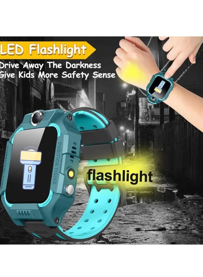 AROAQ Z6F Kids Smart Watch, IP67 Waterproof Wrist Smartwatch With SOS Voice Chat, Two Way Calling Kids Digital Wrist Watch, Durable Remote Photo Smartwatch With Flashlight And Camera, (Blue)  - Image 3