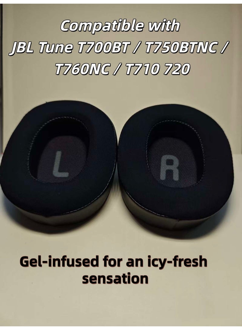 وسائد أذن جل التبريد البديلة لسماعات JBL Tune 700 /T700Bt /T710Bt / T750 Btnc / T760 Nc وسائد أذن جلدية للسماعات وسدادات أذن ووسائد أذن إسفنجية من إسفنج الذاكرة - Image 2