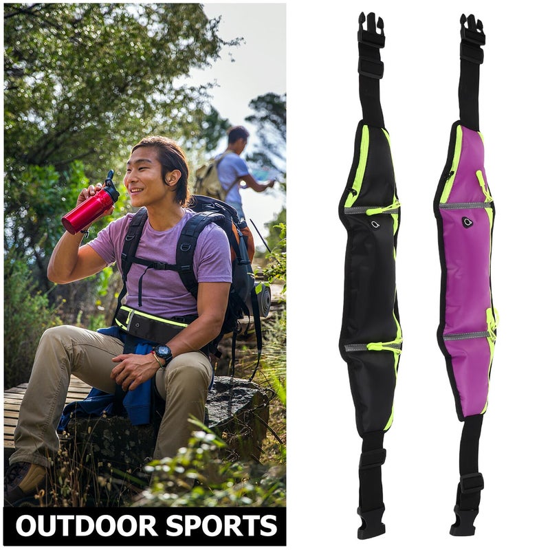 Waterproof Running Waist Pack With Bottle Pocket Phone Holder For Men Women - Image 4