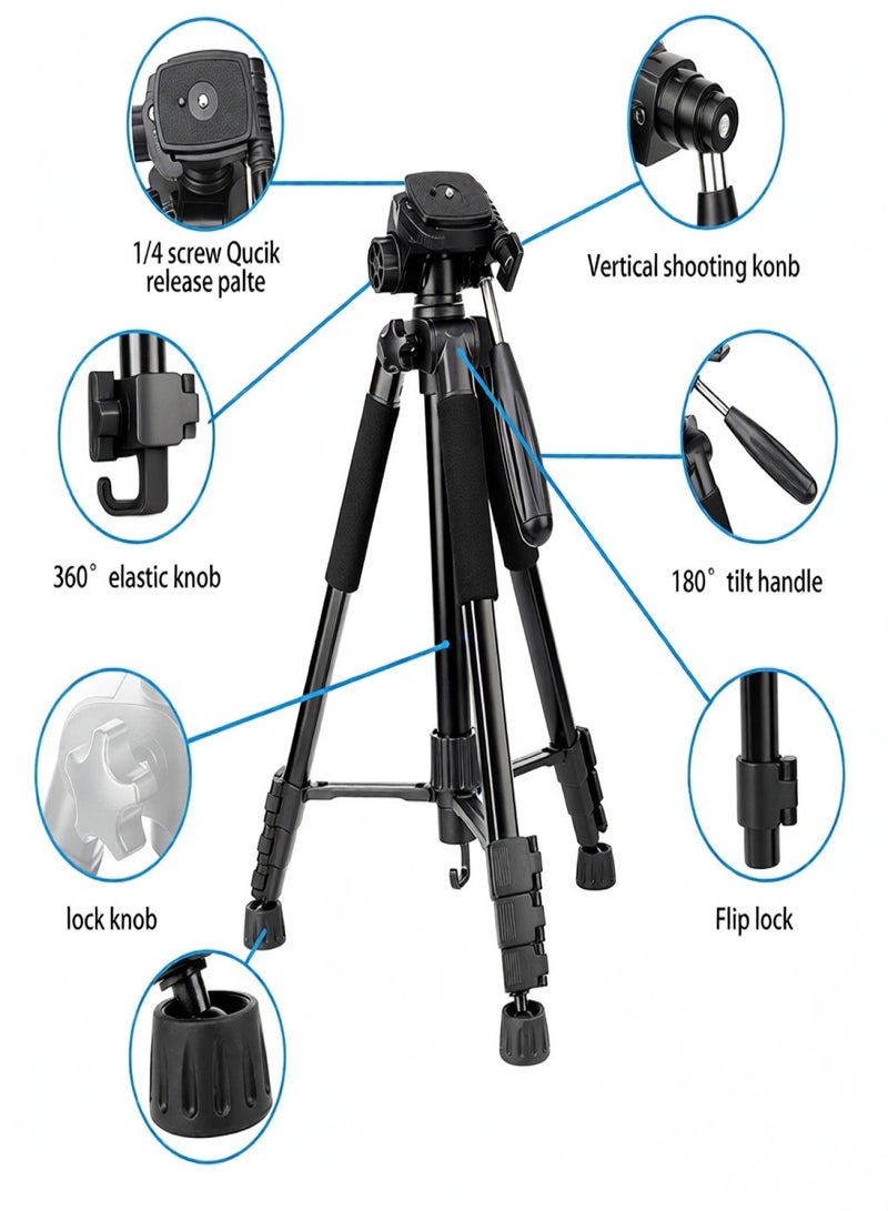 ZoMei Q222 camera photography tripod flexible travel bracket convertible monopod hiking stick for smartphone camera DSLR projector - Image 5