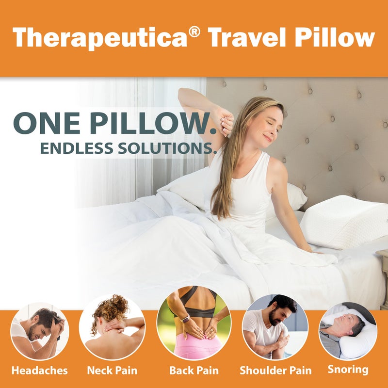 Therapeutica Therapeutica Travel Pillow, Firm Orthopedic Support, Average  - Image 2