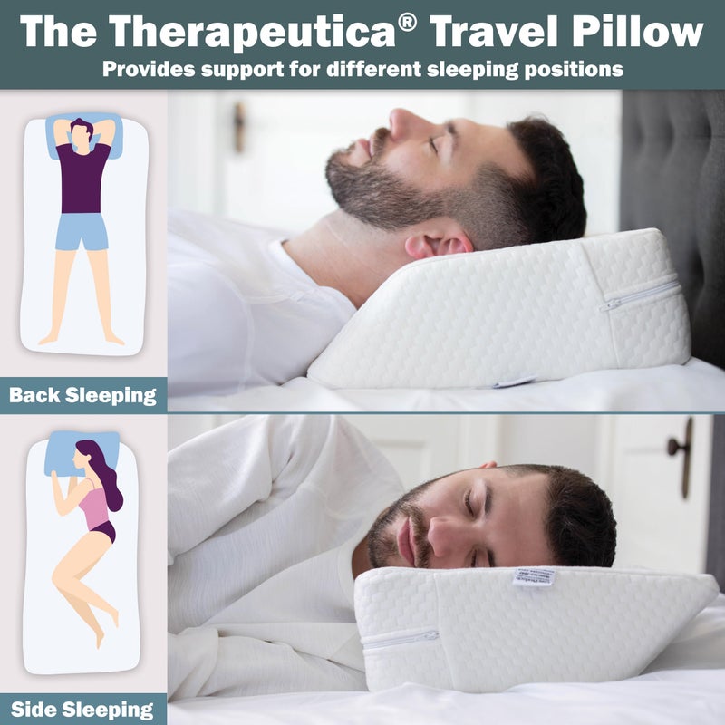 Therapeutica Therapeutica Travel Pillow, Firm Orthopedic Support, Average  - Image 4