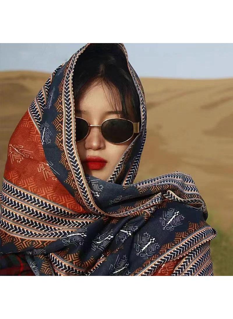 Bluejw Beach Shawl And Wrap For Women Summer Scarfs Cotton And Linen Boho Sunscreen Tassel Fashion Scarves Outdoor Camping Sun Protection Warmth Breathable Blanket  - Image 4