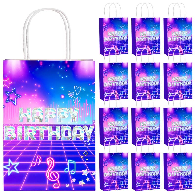 Epakh 24 Pcs Kpop theme Musical Party Favor Gift Bags Kpop Themed Goodie Treat Bags Candy Pouchâ€Œ with Handles for Birthday Party Supplies - Image 1