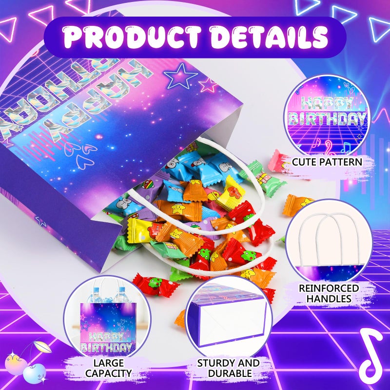 Epakh 24 Pcs Kpop theme Musical Party Favor Gift Bags Kpop Themed Goodie Treat Bags Candy Pouchâ€Œ with Handles for Birthday Party Supplies - Image 4