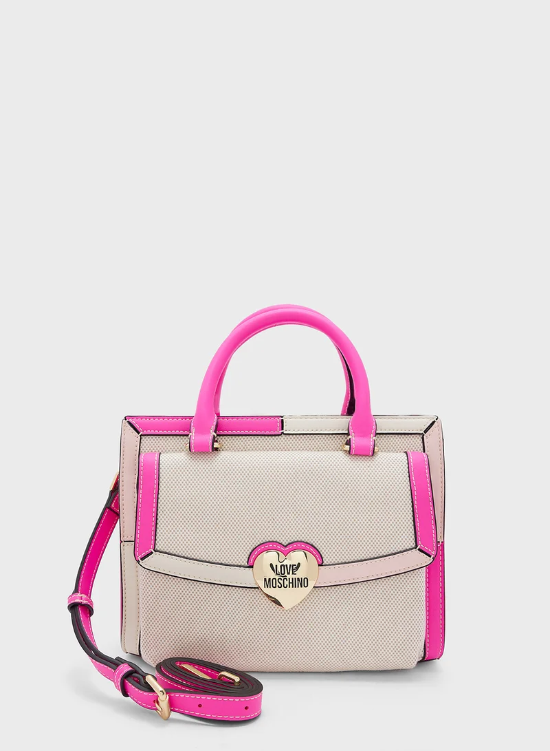 لوف موسكينو NATURAL CANVAS-MULTICOLOUR PU NATURAL CANVAS-MULTI