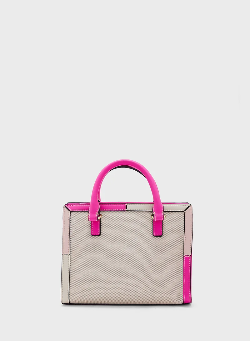 لوف موسكينو NATURAL CANVAS-MULTICOLOUR PU NATURAL CANVAS-MULTI