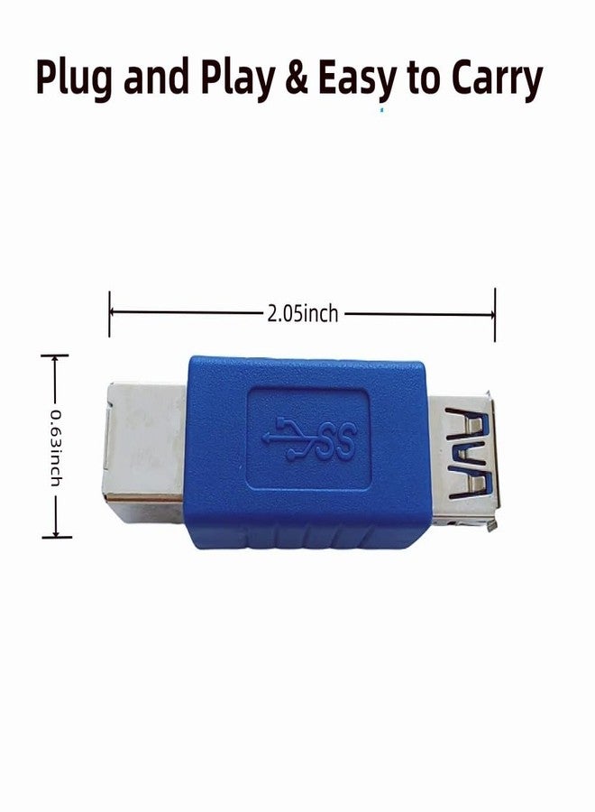 HTTX USB 3.0 Adapter - Type A Female to Type B Female Connector Converter Adapter (2-Pack) - Image 3