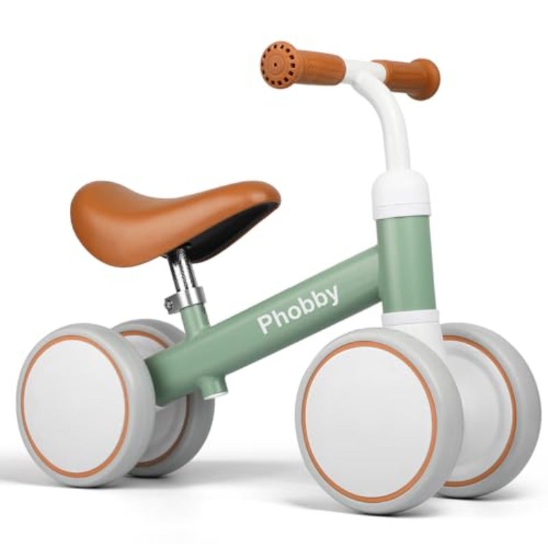 Baby Balance Bike 4 Wheels Toddler Balance Bike with Adjustable Seat 12-36 Months Infant's First Birthday Gift - Image 1
