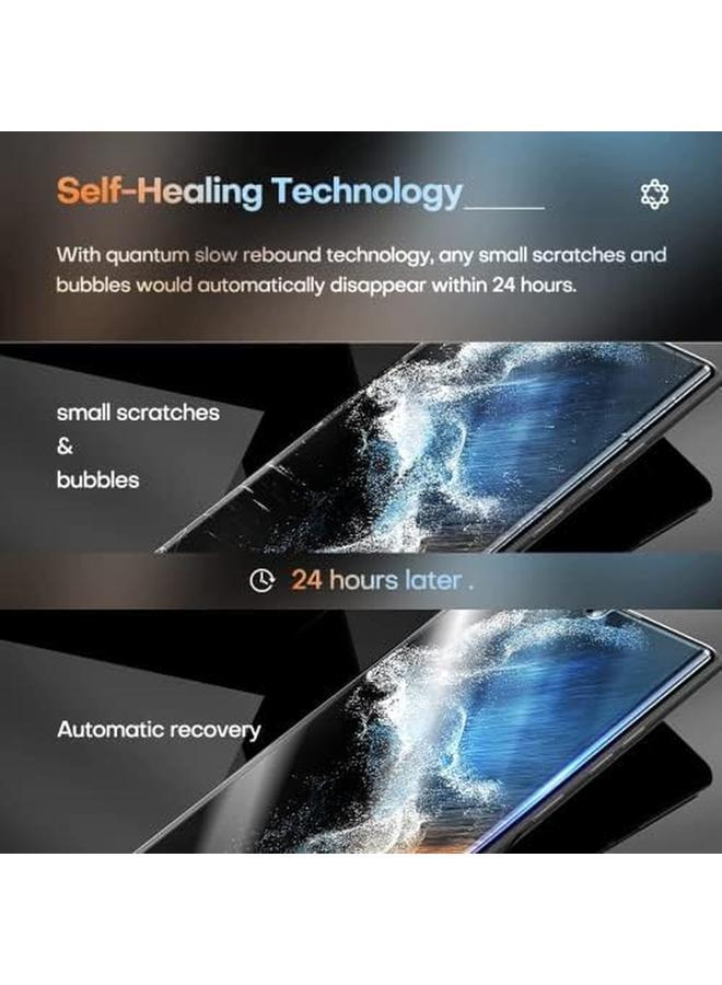 erorex 【3 Pack】 Screen Protector For Samsung Galaxy S23 Ultra (6.8 Inch), Support Fingerprint Unlock Full Cover Hydrogel Aqua Screen Protector Curved For Samsung Galaxy S23 Ultra 6.8 Inch  - Image 3