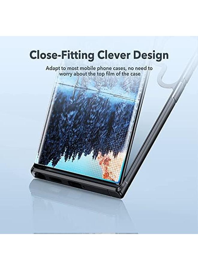 erorex 【3 Pack】 Screen Protector For Samsung Galaxy S23 Ultra (6.8 Inch), Support Fingerprint Unlock Full Cover Hydrogel Aqua Screen Protector Curved For Samsung Galaxy S23 Ultra 6.8 Inch  - Image 4