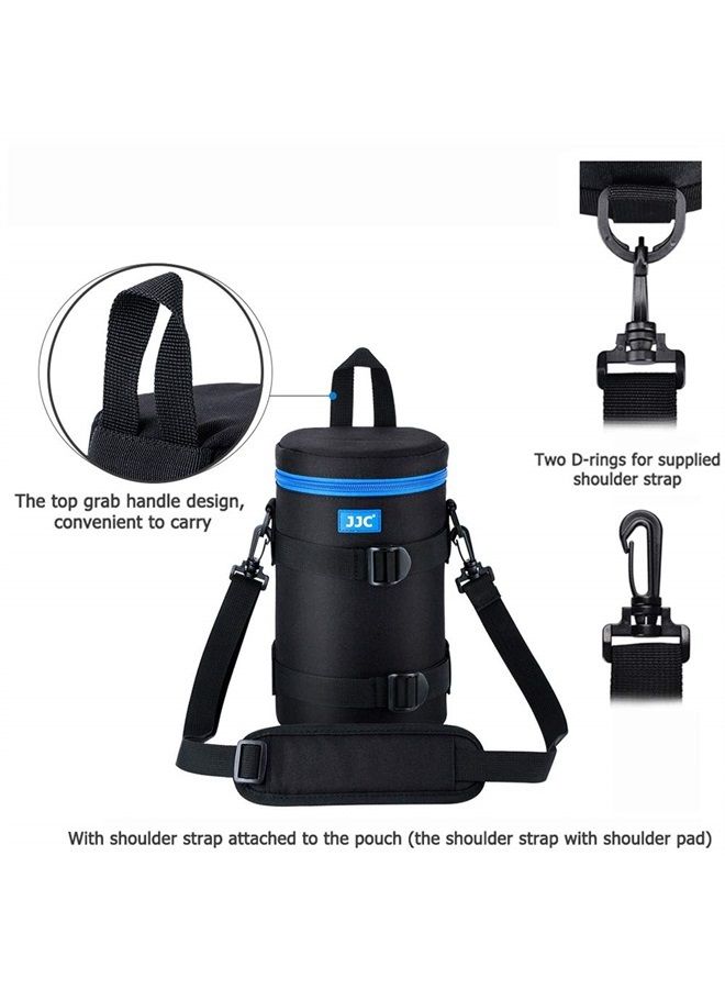 JJC Camera Lens Pouch Case for Canon RF 600mm EF 70-200mm Nikon Nikkor AF-S 70-200mm AF 80-200mm & More, Zipper Polyester Lens Protective Bag Interior Size 4.3x8.9” - Image 2