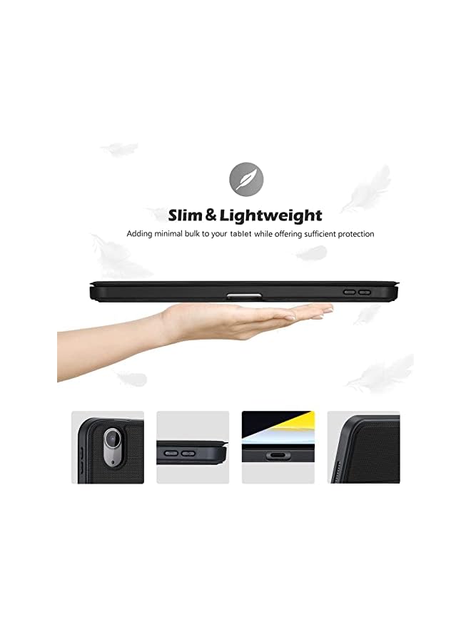 Procases for 2022 iPad 10th Generation Case with Pencil Holder, Slim Stand Protective Folio Book Cover for iPad 10.9 inch 2022 A2696 A2757 A2777 -Black - Image 2