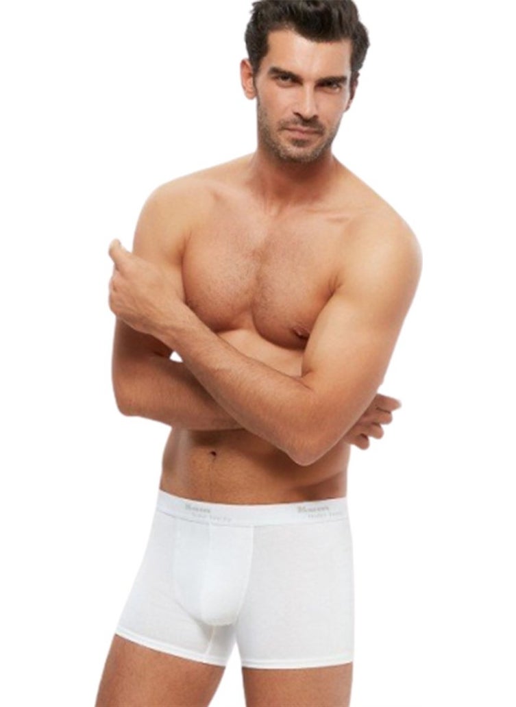 Patternless Lycra 4-Piece Men's Boxer Wraps the Body