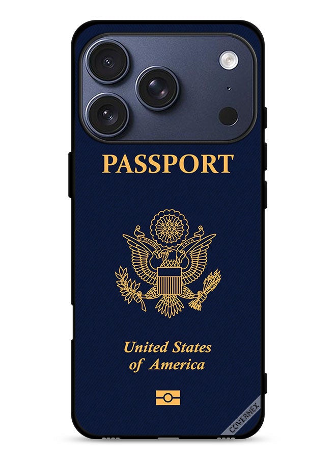 Covernex Apple iPhone 17 Pro Protective Case Cover Usa Passport Pattern - Image 1