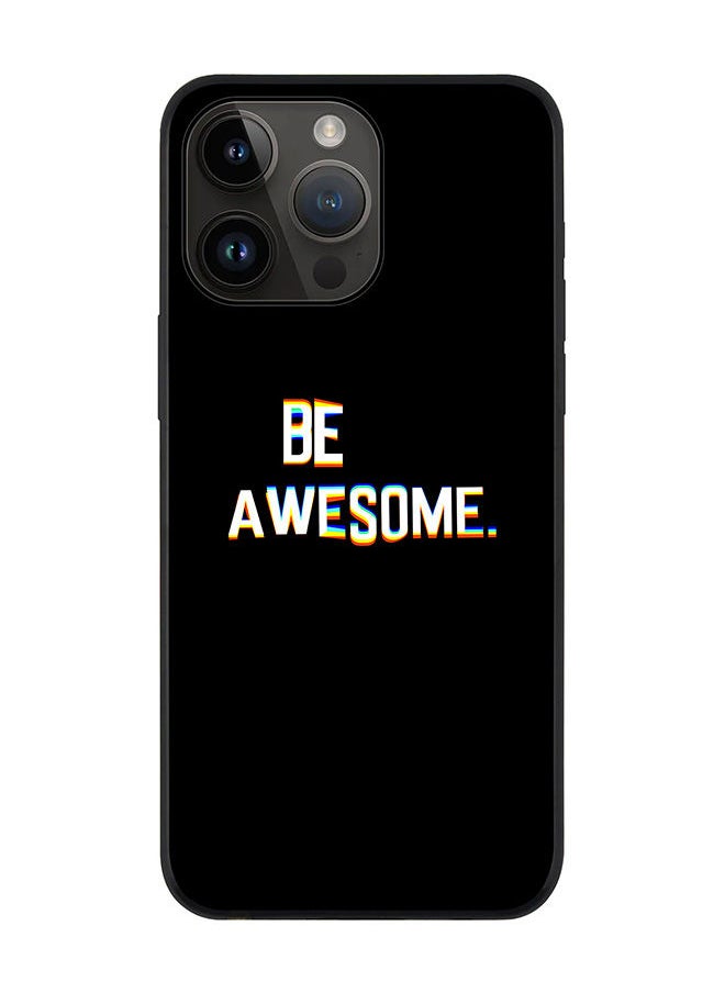 Stylizedd - Rugged Black edge case for Apple iPhone 14 Pro Max Slim fit Soft Case Flexible Rubber Edges Anti Drop TPU Gel Thin Cover - Be awesome - Image 1