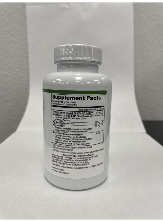 TURNER New Zealand Green Lipped Omega-3 Mussel Oil, 53x Higher Potency with UAF1000+ Super Antioxidant for Superior Joint Comfort & Mobility, No Fishy Aftertaste, 1 Bottle, 120 Softgels - Image 5