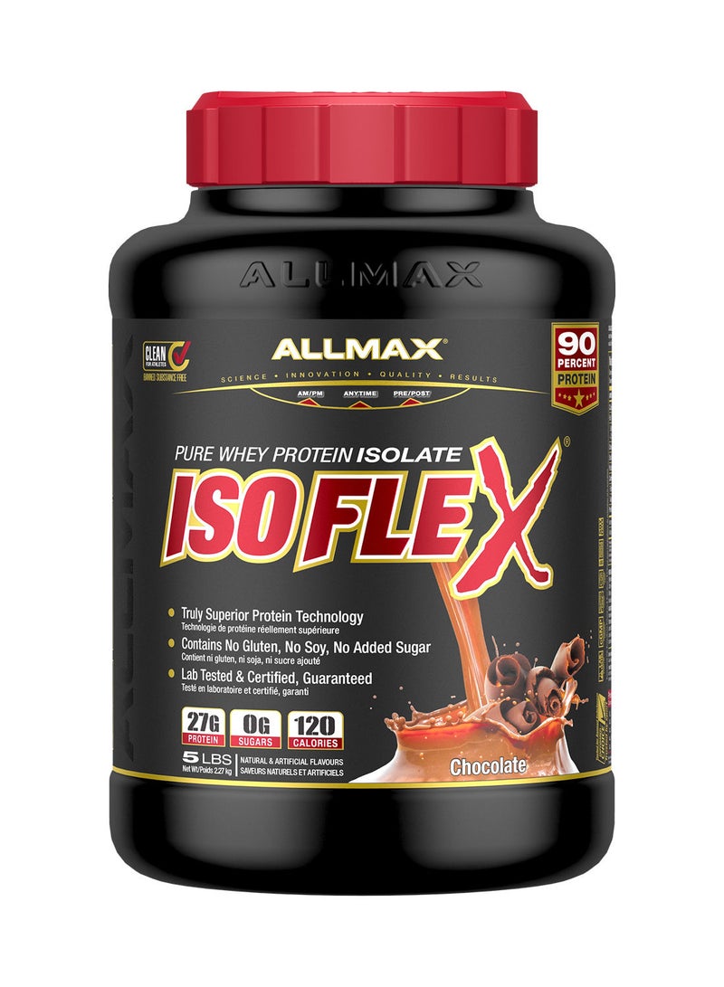 Allmax Isoflex Whey Isolate Protein Powder 5Lbs, Chocolate, 27G Protein  - Image 1