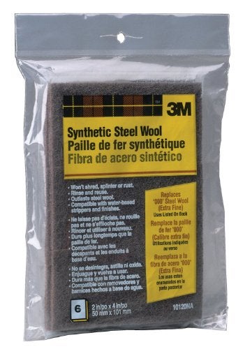 3M Synthetic Steel Wool Pads, 000 Extra Fine, 6-Pads, Use Wet Or Dry, Compatible With Water-Based Strippers & Finishes, Will Not Shred, Splinter Or Rust Like Steel Wool Does, Rinse and Reuse (10120NA) - Image 5